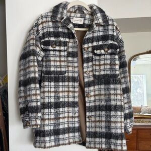 Universal Thread Plaid Wool-Blend Jacket
